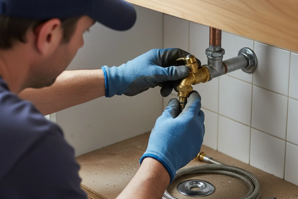 Shutoff valve and fitting work during Burst Pipe Repair in Nevada